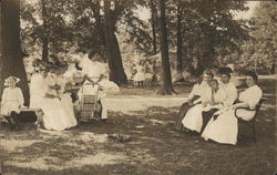 Picnicking in Trees Kewanee, IL Postcard Postcard Postcard