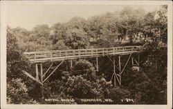 Rustic Bridge Menomonie, WI Postcard Postcard Postcard