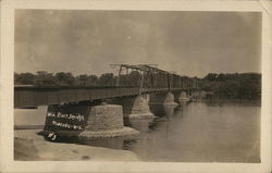 Wisconsin River Bridge Postcard