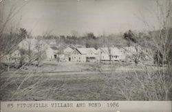 Fitchville Village and Pond, 1986 Postcard