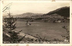 Bridge of the Gods Looking Toward Oregon from Evergreen Highway Postcard