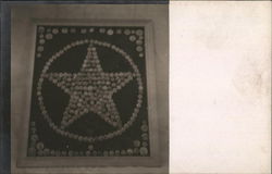 Star in Circle Made From Pins Postcard