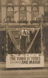 The Town is Yours (signed) The Mayor Parade Float 1908 Fond Du Lac, WI Postcard Postcard Postcard