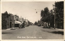 Street Scene Fall Creek, WI Postcard Postcard 