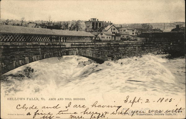 Arch and Toll Bridges Bellows Falls Vermont