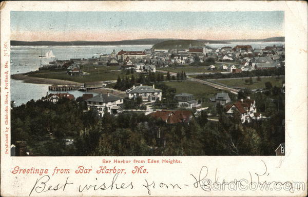 Bar harbor from Eden Heights Maine