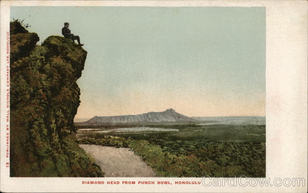 Diamond Head from Punch Bowl Honolulu Hawaii