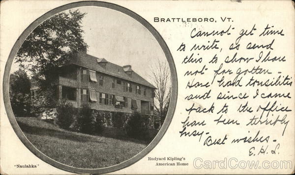 Nahulaka, Rudyard Kipling's American Home Brattleboro Vermont