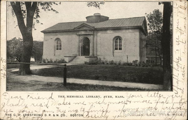 The Memorial Library Ayer Massachusetts