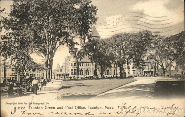 Taunton Green and Post Office Massachusetts