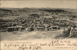 Bird's-Eye View Bellows Falls, VT Postcard Postcard Postcard