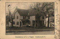 Residence of L.L. Yager Guilford, NY Postcard Postcard Postcard