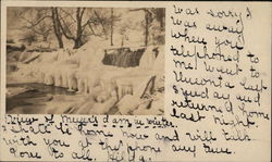 Frozen River Falls Postcard