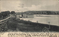 Pumping Station and Salmon Poole, Penobscot River Bangor, ME Postcard Postcard Postcard