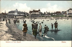 Bathers York Beach, ME Postcard Postcard Postcard