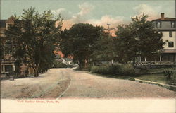 York Harbor Street Maine Postcard Postcard Postcard