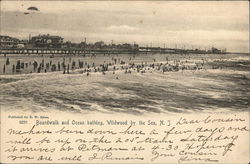 Boardwalk and Ocean Bathing Wildwood-By-The-Sea, NJ Postcard Postcard Postcard