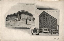 Federal Building and Traction & Terminal Building Indianapolis, IN Postcard Postcard Postcard