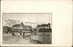 The Fairmount and the Wahneta York Beach, ME Postcard Postcard Postcard
