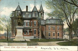 Edward Little High School Postcard