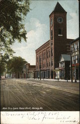 Main St. & Opera House Block Postcard