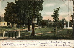 Soldiers' Monument, Edgerly Park Farmington, NH Postcard Postcard Postcard