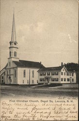 First Christian Church, Depot Sq. Laconia, NH Postcard Postcard Postcard