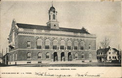 Town Hall Needham, MA Postcard Postcard Postcard