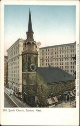 Old South Church Boston, MA Postcard Postcard Postcard