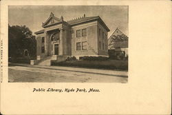 Public Library Hyde Park, MA Postcard Postcard Postcard