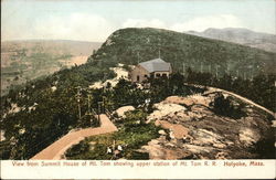 View from Summit House of Mt. Tom Holyoke, MA Postcard Postcard Postcard