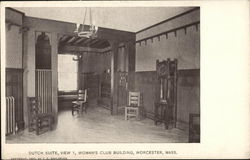 Dutch Suite, View 1, Woman's Club Building Worcester, MA Postcard Postcard Postcard