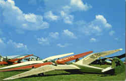 Sailplanes On The Take Off Line Harris Hill Postcard