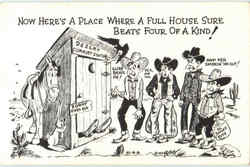 A full house! (outhouse) Postcard