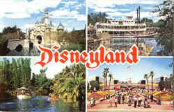 Disneyland Multi View Postcard Postcard