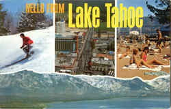 Hello From Lake Tahoe Postcard
