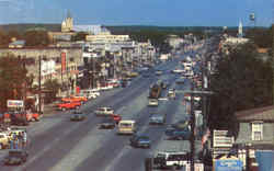 Fredericksburg's Main Street Texas Postcard Postcard