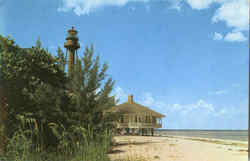 Lighthouse Point On Tropical Sanibel Island Florida Postcard Postcard