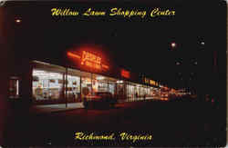 Willow Lawn Shopping Center Richmond, VA Postcard Postcard