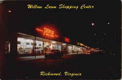 Willow Lawn Shopping Center Postcard