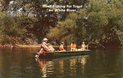 Float Fishing For Trout On White River Postcard