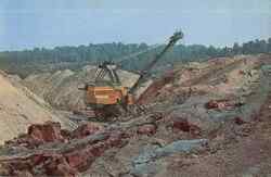Earth Shaking - Ohio strip mine Postcard