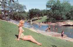 Barton Springs Swimming Pool Postcard