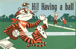 Kelloggs Tony The Tiger Having A Ball Advertising Postcard Postcard