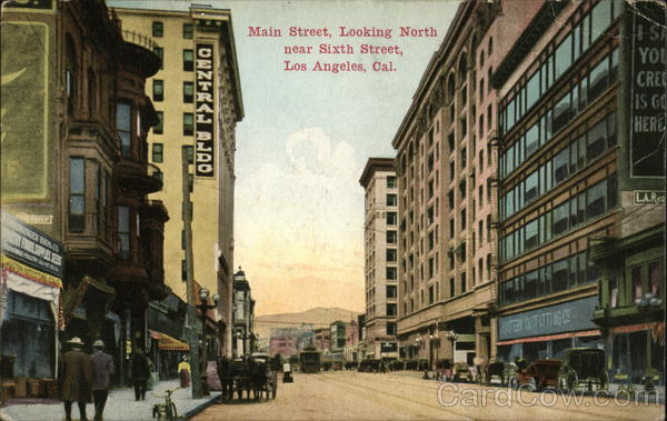 Main Street Looking North near Sixth Street Los Angeles California