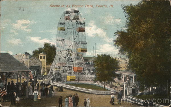 Scene in Al Fresco Park Peoria Illinois