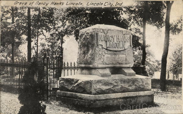 Grave of Nancy Hanks Lincoln Lincoln City Indiana