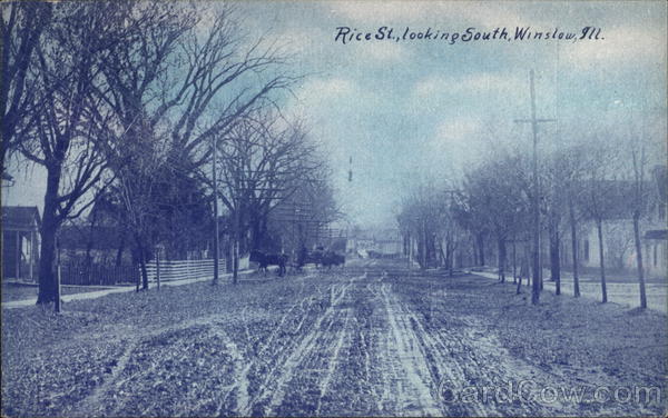 Rice St., Looking South Winslow Illinois
