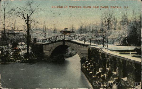 Bridge in Winter, Glen Oak Park Peoria Illinois