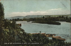 View of Susquehanna River at White City Binghamton, NY Postcard Postcard Postcard